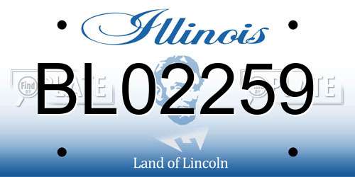 BL02259 Illinois License Plate