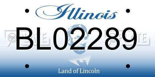 BL02289 Illinois License Plate