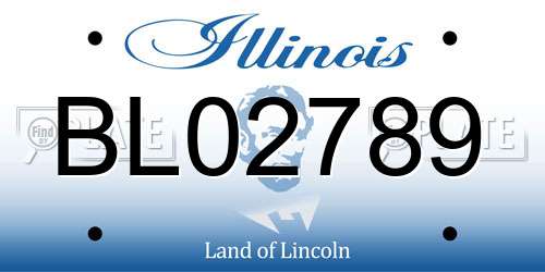BL02789 Illinois License Plate