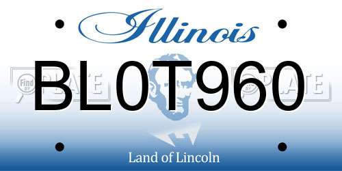 BL0T960 Illinois License Plate