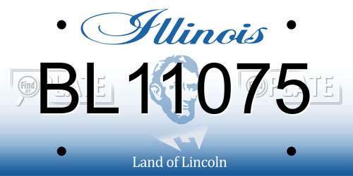 BL11075 Illinois License Plate