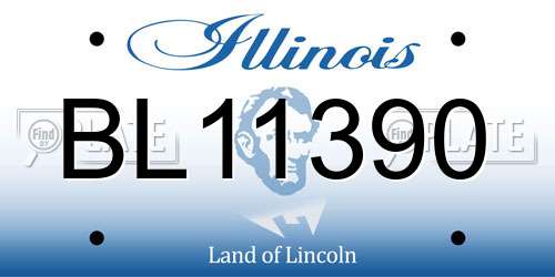 BL11390 Illinois License Plate