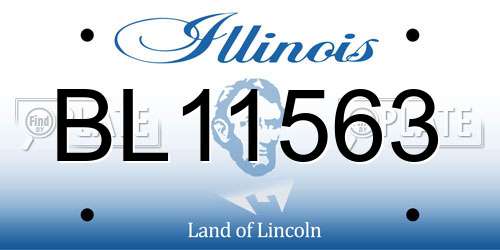BL11563 Illinois License Plate