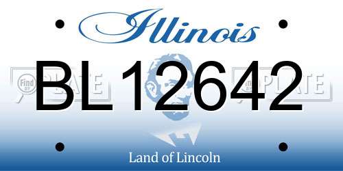 BL12642 Illinois License Plate