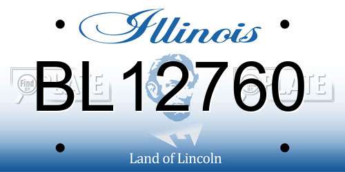 BL12760 Illinois License Plate