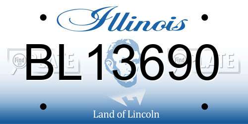 BL13690 Illinois License Plate