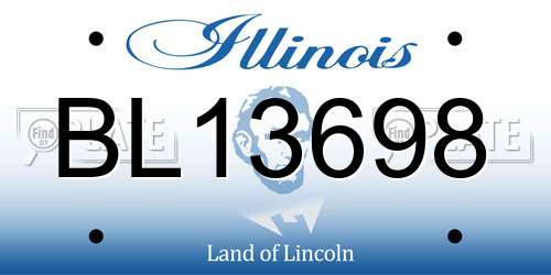 BL13698 Illinois License Plate