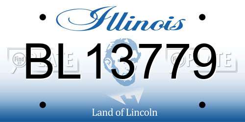 BL13779 Illinois License Plate