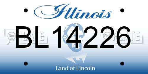 BL14226 Illinois License Plate