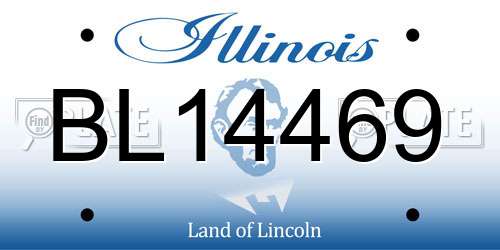 BL14469 Illinois License Plate