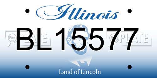 BL15577 Illinois License Plate