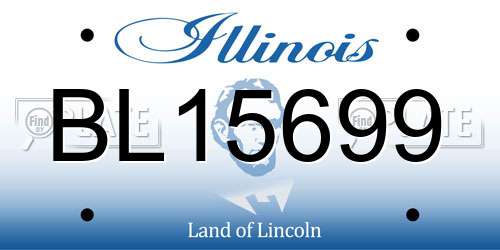 BL15699 Illinois License Plate