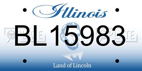 BL15983 Illinois License Plate