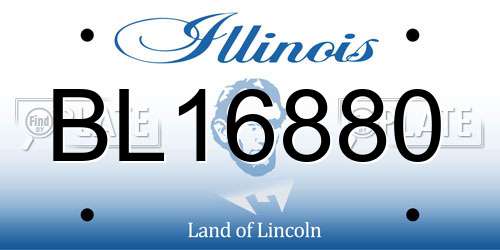 BL16880 Illinois License Plate