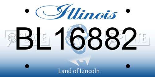 BL16882 Illinois License Plate
