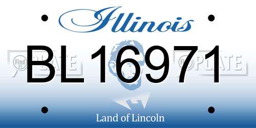 BL16971 Illinois License Plate
