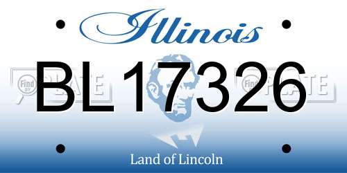 BL17326 Illinois License Plate