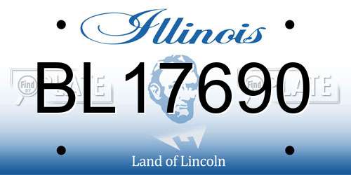 BL17690 Illinois License Plate