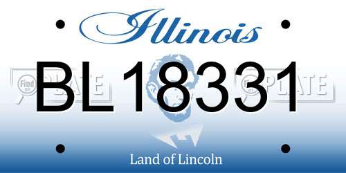 BL18331 Illinois License Plate