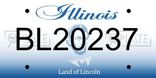 BL20237 Illinois License Plate
