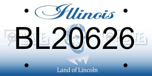 BL20626 Illinois License Plate