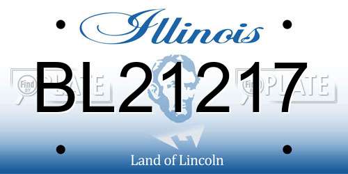 BL21217 Illinois License Plate