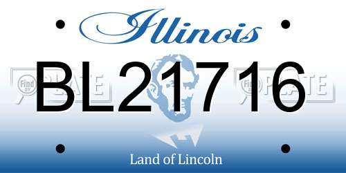 BL21716 Illinois License Plate