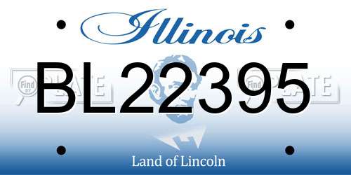 BL22395 Illinois License Plate
