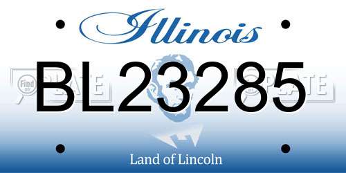 BL23285 Illinois License Plate