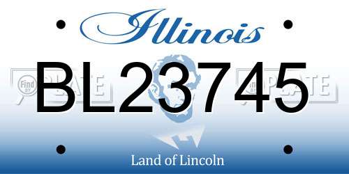 BL23745 Illinois License Plate