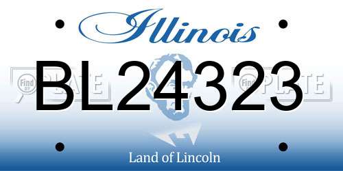BL24323 Illinois License Plate