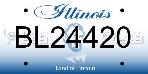 BL24420 Illinois License Plate
