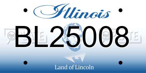 BL25008 Illinois License Plate
