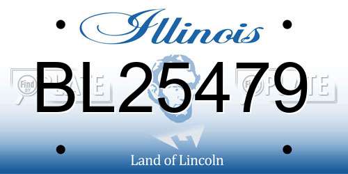 BL25479 Illinois License Plate