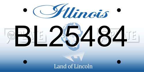 BL25484 Illinois License Plate