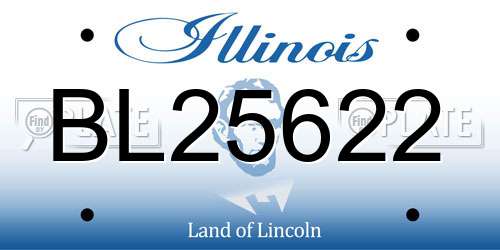 BL25622 Illinois License Plate