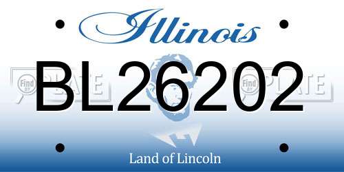 BL26202 Illinois License Plate