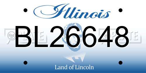 BL26648 Illinois License Plate