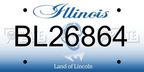 BL26864 Illinois License Plate