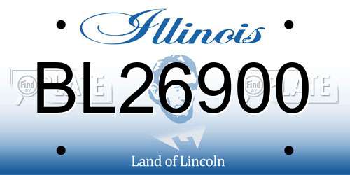 BL26900 Illinois License Plate