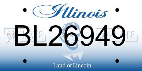 BL26949 Illinois License Plate