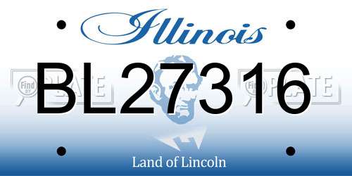BL27316 Illinois License Plate