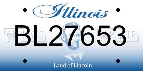 BL27653 Illinois License Plate