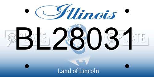 BL28031 Illinois License Plate
