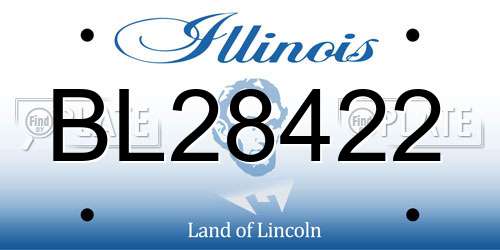 BL28422 Illinois License Plate