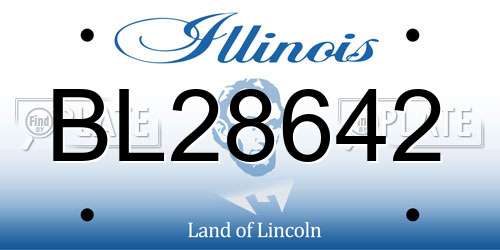 BL28642 Illinois License Plate