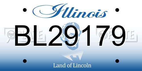BL29179 Illinois License Plate