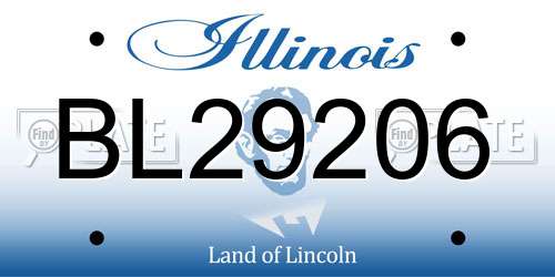 BL29206 Illinois License Plate