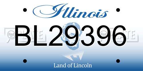 BL29396 Illinois License Plate