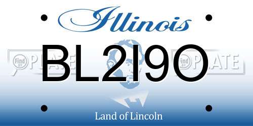 BL2I9O Illinois License Plate